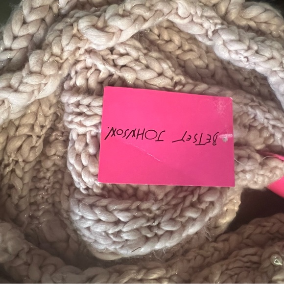 Betsey Johnson Pearly Infinity Snood Scarf Pink - Picture 5 of 8